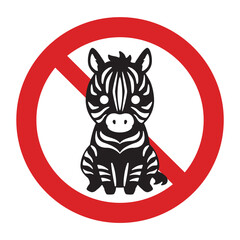 シマウマ禁止マーク