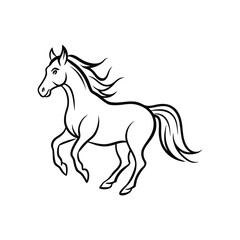 Horse line art, horse line drawing