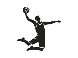 Vector sport silhouette basketball