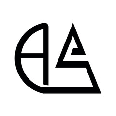 Abstract letter as logo design.	