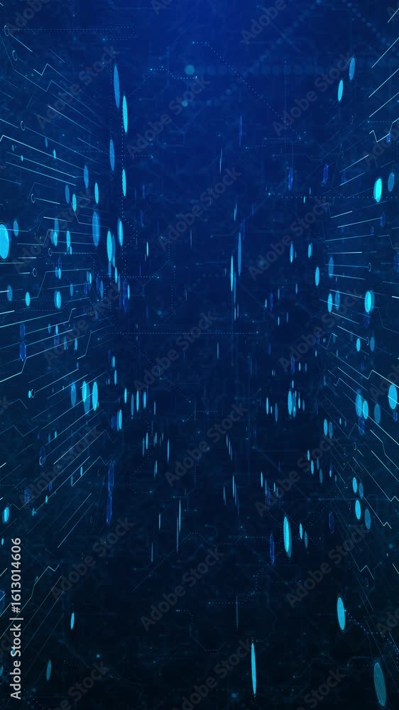 Poster technology cyberspace glow. sci-fi flight through hi tech technology tunnel. hologram light. 3d k bg