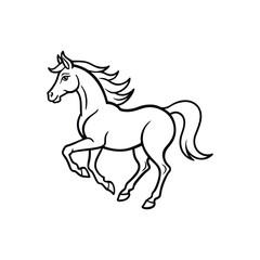 Horse line art, horse line drawing