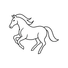 Horse line art, horse line drawing