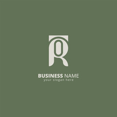Creative Letter RT TR Logo Design with Modern Minimal Style.