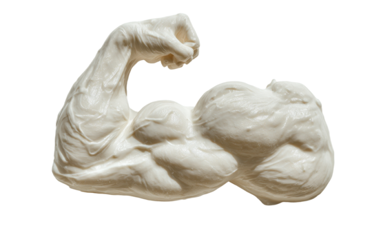 Creamy Bicep Strong Arm Muscle Food Power,, isolated on a transparent background