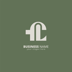 Creative Letter FL LF Logo Design with Modern Minimal Style.