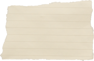piece of lined paper tear isolated on white background