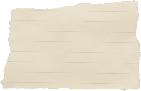 piece of lined paper tear isolated on white background