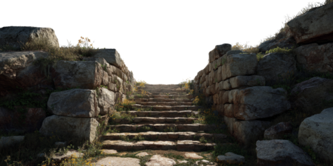 Ancient Stone Stairway to Mystery: A Textured Ascent