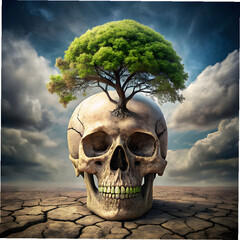 mind growing like a tree from a cracked skull r