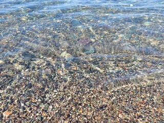 water surface. surface of clean and clear sea water. calm sea water surface