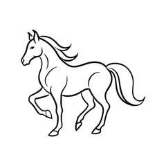 Horse line art, horse line drawing