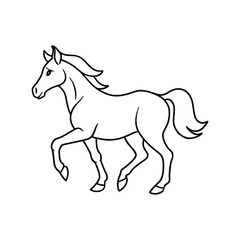 Horse line art, horse line drawing