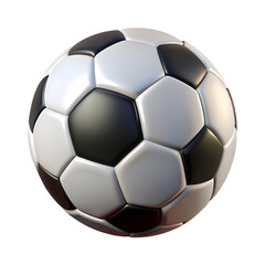 Classic Soccer Ball with Hexagonal Panels Floating in the Void A Symbol of Global Sport and Athleticism Isolated on Transparent Background, Perfect for Design