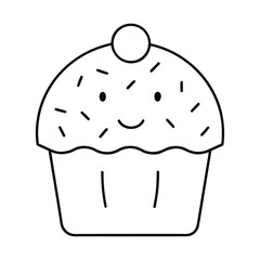 vector illustration of a cupcake