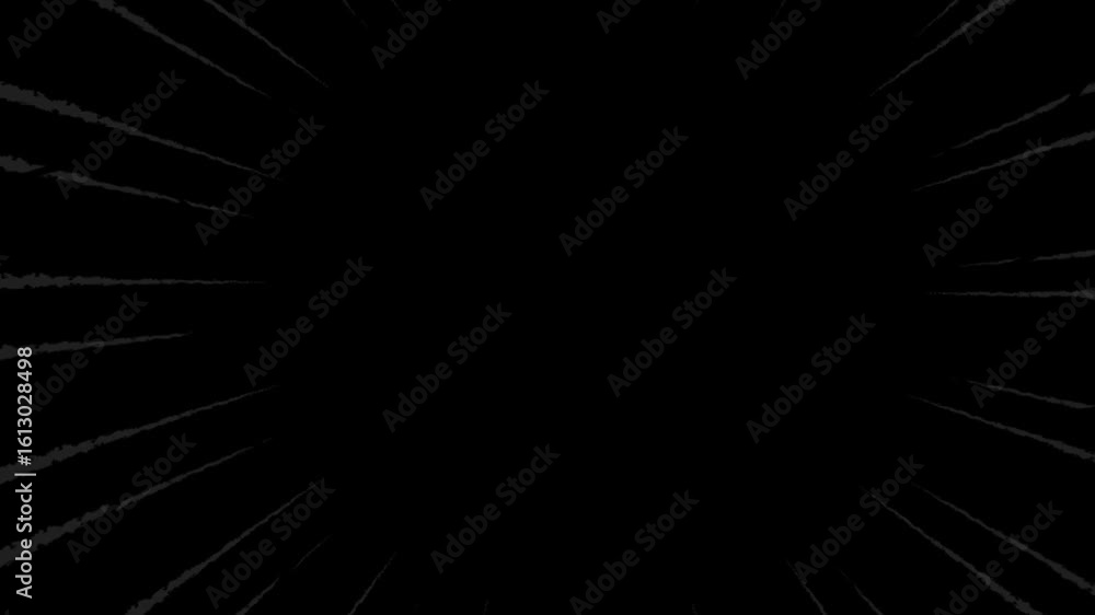 Poster white line loop animation on black background, motion element for video backdrop
