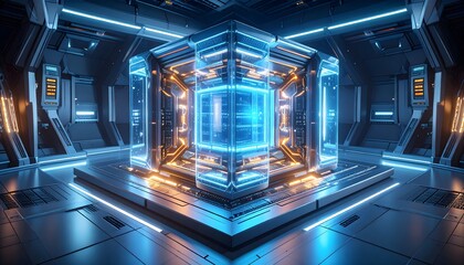 A modular quantum processor sculpture.