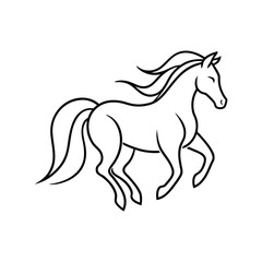 Horse line art, horse line drawing