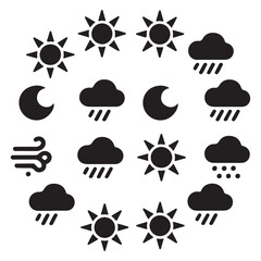 Obraz premium Climate condition vector set