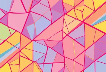 Obraz premium Seamless geometric broken line patterns in vibrant colors , wallpaper, colorful background