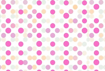 Sweet colorful dot pattern on white background Seamless design ideal for packaging, fabric, and banners,  cheerful,  digital