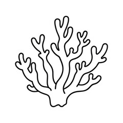 Obraz premium outline illustration coral reef cartoon 