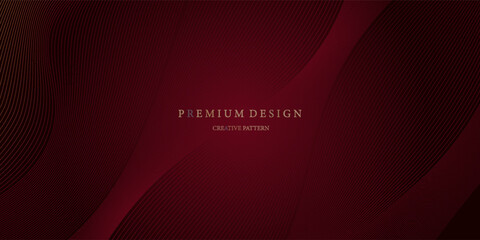 Premium background design with diagonal line pattern in maroon colour. Vector horizontal template for digital business banner, formal invitation, luxury voucher, prestigious gift certificate