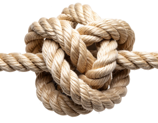 Rope tied in a monkey’s fist knot with clean spherical shape