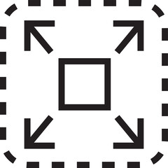 サイズ拡大のアイコンイラスト