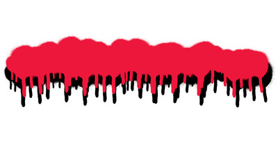  Red and black dripping paint mix with horror and pop contrast.
