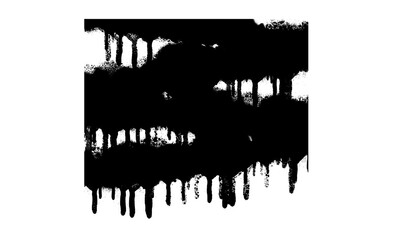 Double layer black drip with dense bold horror silhouette shape.
