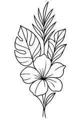 black and white flower bouquet