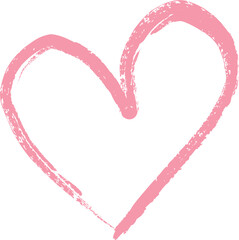 pink heart on white background