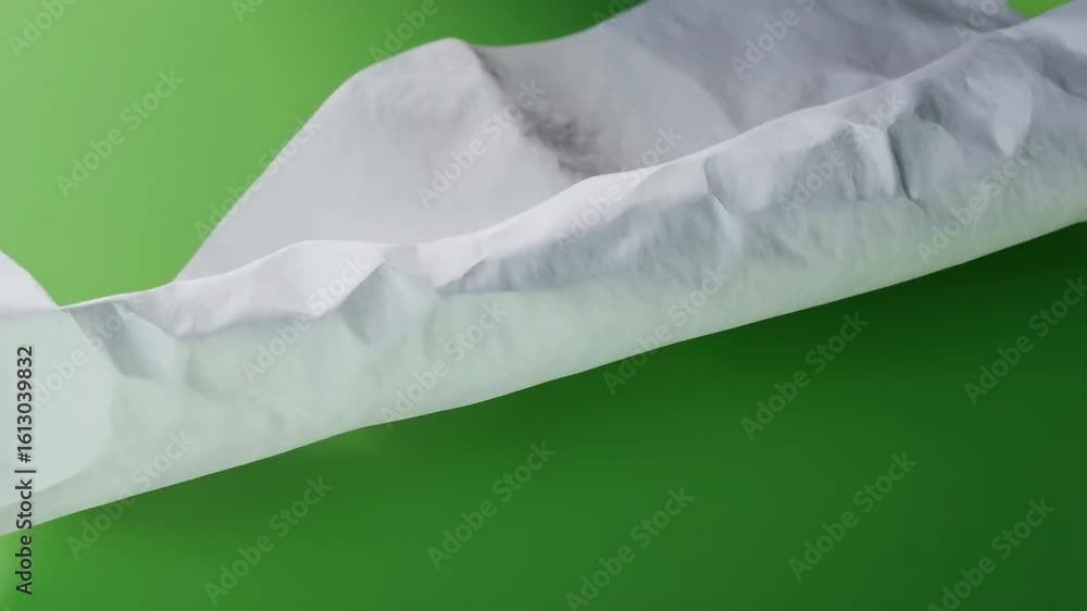 Poster white paper waves and folds with gradual transition create minimalist abstract motion, design elemen