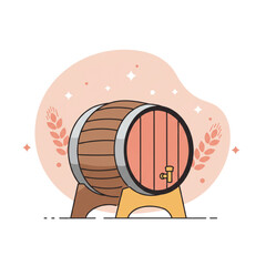 Oktoberfest Beer Barrel icon transparent background