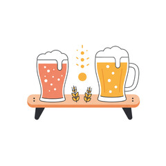 Oktoberfest Beer Flight icon transparent background