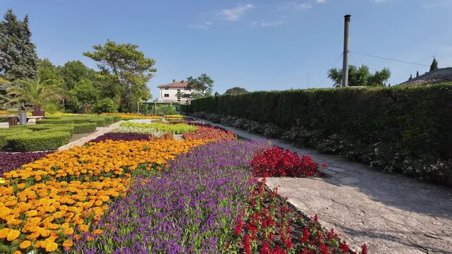 Amazing view of Botanical Garden in town of Balchik, Dobrich region, Bulgaria