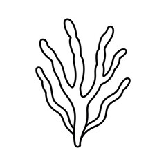 outline illustration seaweed plant cartoon 