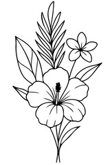 black and white flowers Bouquet