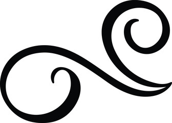 Elegant vintage divider, swirl, or corner flourish Pro Vector