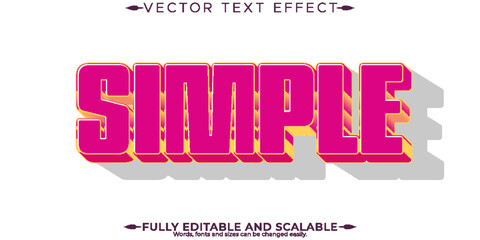 Fototapeta premium Retro sticker text effect, editable 70s and 80s text style