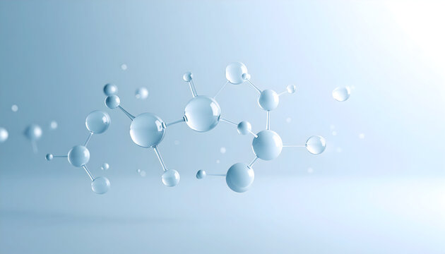 Abstract molecules floating background