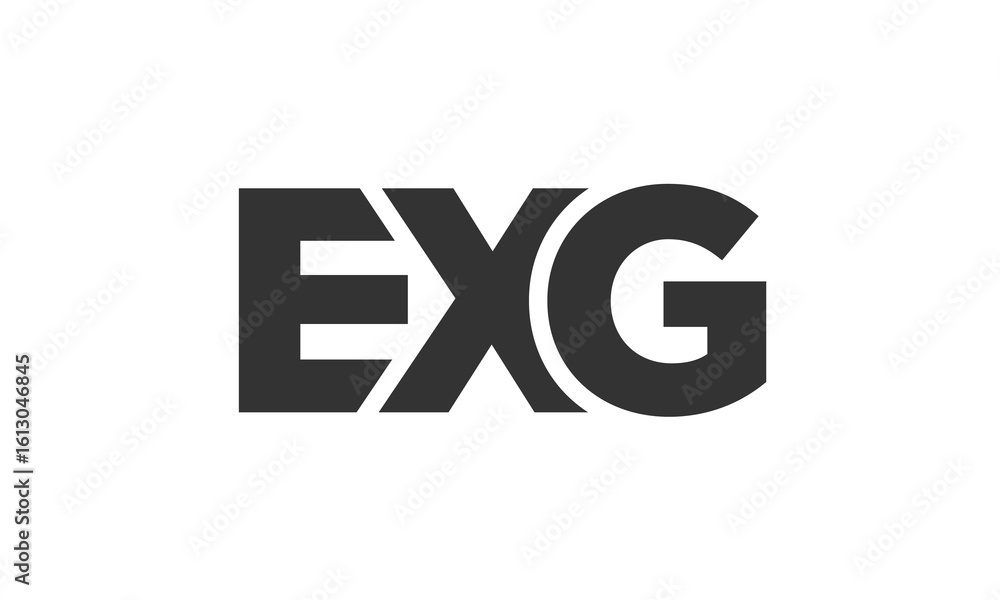 Fototapete exg logo design template with strong and modern bold text. initial based vector logotype featuring s