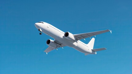 Airliner Ascending into Clear Skies