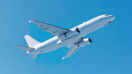 Obraz premium Airliner Ascending into Clear Skies
