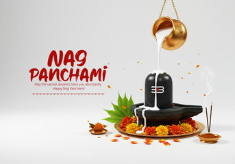 Nag Panchami Celebration with Shiva Lingam, Rituals, and Traditional Offerings