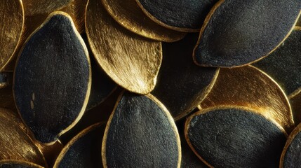 Close-up of decorative pumpkin seeds.