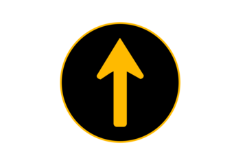 yellow road sign arrow