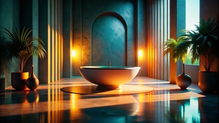 Serene Pedestal in Shadowy Embrace: Stillness Amidst Motion, Introspection and Action