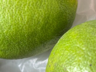 Close up of Green Lime Peel Surface Texture 